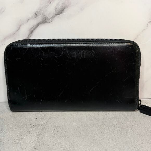 Prada Black Leather Wallet – Zip Around, Card Slots, Coin Pocket - Picture 2 of 12